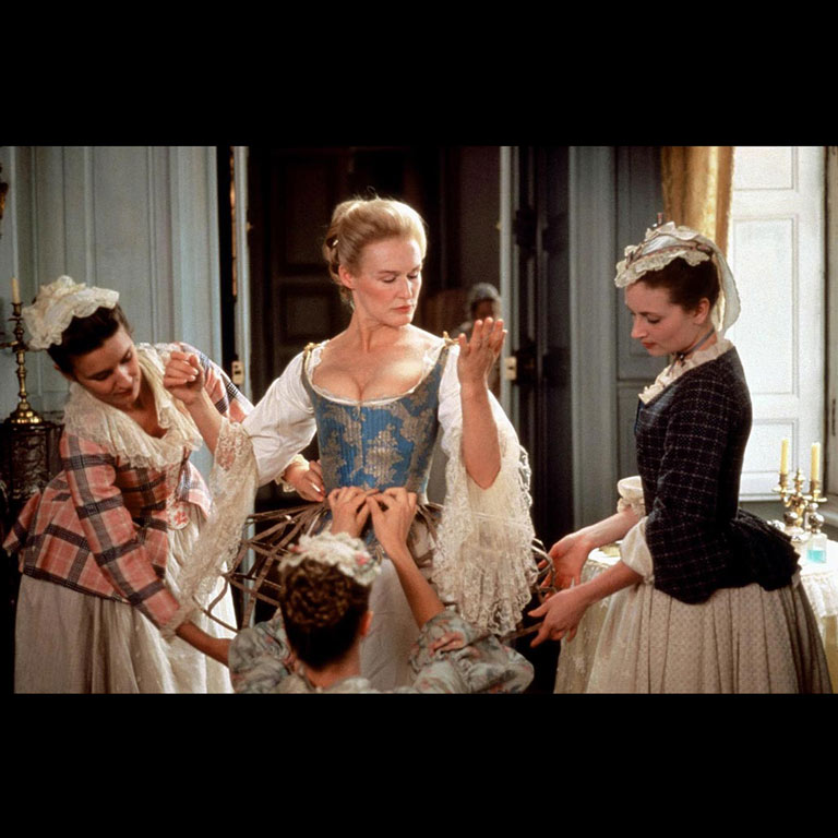 Actor Glenn Close as the Marquise de Merteuil.
